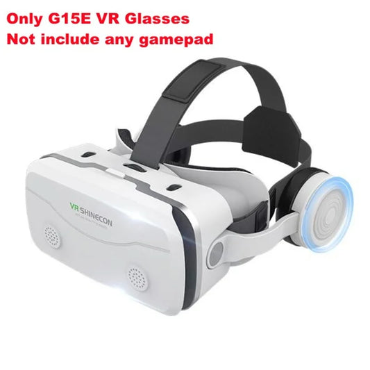 G15E VR Glasses IMAX 3D Movies Virtual Reality VR Glasses Google Cardboard Box VR Helmet for 4.7-7" Phone,Support Game Joystick